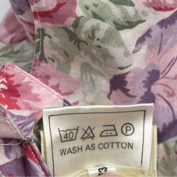 Laura Ashley Mother Child Vintage Romper Jumper Floral Cottagecore Cotton Boho - Picture 12 of 12